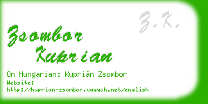 zsombor kuprian business card